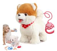 Donubiiu Giocattolo per cani con guinzaglio che corre e abbaia, giocattolo interattivo per cucciolo robotico - Il mio cucciolo robotico realistico, cane elettronico per bambini e adulti (B,USB)