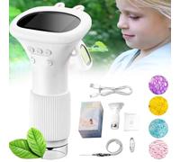 Donubiiu Lemoni Explorer - Microscopio digitale portatile per bambini, con schermo da 2,0 pollici, zoom 1000x, regalo di compleanno per bambini dai 3 anni in su, bianco