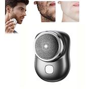 Donubiiu Rasoio elettrico da uomo, potente rasoio elettrico da uomo, portatile, USB, mini rasoio a umido e asciutto (nero)