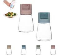 Donubiiu Salt and Pepper Shakers Precise Quantitative Push Type, dosatore per sale e pepper Shaker, 0,5 g al metro (blu+rosa)