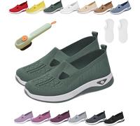 Donubiiu Scarpe Annelie, Annelie - La scarpa estiva che fa sentire la leggerezza, scarpe ortopediche da donna a piede largo, scarpe estive slip-on leggere, comode in rete ortopediche, c, 36 EU
