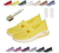 Donubiiu Scarpe Annelie, Annelie - La scarpa estiva che fa sentire la leggerezza, scarpe ortopediche da donna a piede largo, scarpe estive slip-on leggere, comode in rete ortopediche, b, 43 EU