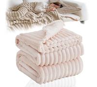 Donubiiu Super Soft Plush Blanket for the Couch, Fluffy Blankets, Thick Warm Throw Blankets, Couch Blanket, for Room Decor, Living & Snuggle Blankets, Bedspread (Apricot,Tartan,XL(150 * 200cm))