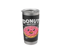 Donut Anatomy Carino Cibo Giochi di parole Amante Bambini Ragazzi Ragazze Bicchiere termico in acciaio inox doppia parete