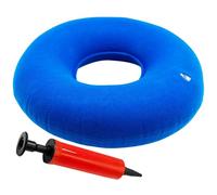 Donut Cuscino gonfiabile ad anello,cuscino in spugna,per sedersi,emorroidi,prostata,gravidanza, post-operatorio e sciatica,adatto per auto,ufficio e viaggi (blu) con 1 Pompetta