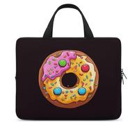 Donut - Custodia per computer portatile, ultra sottile, leggera e impermeabile, in neoprene resistente, con cinghia da polso