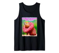 Donut Don't Worry Be Capy, Divertente Design per Amanti di Capybara Canotta