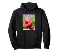 Donut Don't Worry Be Capy, Divertente Design per Amanti di Capybara Felpa con Cappuccio