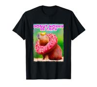 Donut Don't Worry Be Capy, Divertente Design per Amanti di Capybara Maglietta