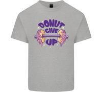 Donut Give Up Divertente Palestra Bodybuilding Uomo Cotone T-Shirt