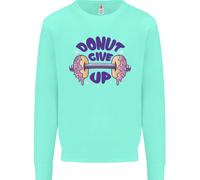 Donut Give Up Divertente Palestra Bodybuilding Uomo Felpa Maglione