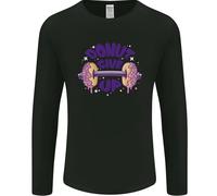 Donut Give Up Divertente Palestra Bodybuilding Uomo Manica Lunga T-Shirt