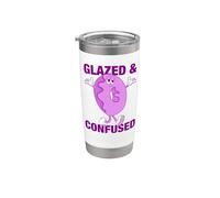 Donut Glazed and Confused - Funny Doughnut Bicchiere termico in acciaio inox doppia parete