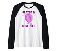 Donut Glazed And Confused Shirt - Funny Donut Maglia con Maniche Raglan