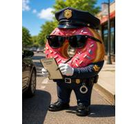 Donut Officer Ticket Fitness Journal - Breakfast League: Workout Log and Training Tracker - Gym Planner and Progress Notebook