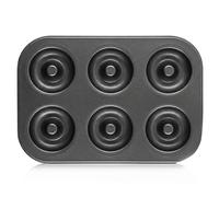 Donut Pan - 6 Hole Carbon Steel Non Stick Donut Pan | Metal Donuts Baking Pans | Reusable Bagel Cake Mold, Heat Resistant Easy Release Baking Tool for Bread Dessert, Durable Nonstick Bakeware