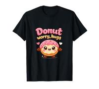 Donut Preoccupazione abbracci Kawaii Chibi Ciambella Grafica Maglietta