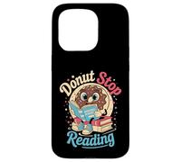 Donut Stop Reading Carino Divertente Insegnante Ritorno a Scuola Custodia per iPhone 15 Pro