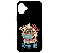 Donut Stop Reading Carino Divertente Insegnante Ritorno a Scuola Custodia per iPhone 16 Plus