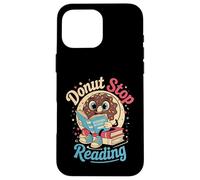Donut Stop Reading Carino Divertente Insegnante Ritorno a Scuola Custodia per iPhone 16 Pro Max
