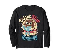 Donut Stop Reading Carino Divertente Insegnante Ritorno a Scuola Maglia a Manica