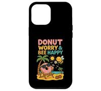 Donut Worry and Bee Happy Funny Comic Characters Cartoon Custodia per iPhone 12 Pro Max