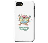 Donut Worry Happy Cute Kawai Divertente Ciambella Gioco di parole Custodia per iPhone SE (2020) / 7/8