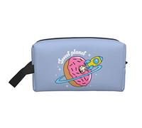 Donuts And Rockets, organizer da viaggio per cosmetici, azzurro, grande capacità, portatile, per donne e ragazze