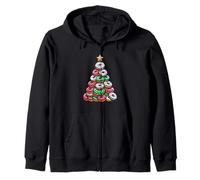 Donuts Christmas Tree Funny Doughnut Xmas Women Men Kids Felpa con Cappuccio