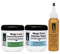 Doo Gro Mega Long Extreme Reconstructor 16oz con Mega Thick Intense Repair 16oz e olio stimolante per la crescita 4.5 fl. oz