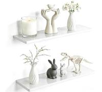 DoocliB Mensola sospesa da parete in acrilico, listello adesivo, 30 cm, confezione da 2 pezzi