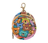 Doodle Art Bear Baby ciuccio titolare con cerniera e clip cambio borsa portachiavi, scatola contenitore articoli per bambini