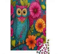 Doodle Art Gufo And Fiori Puzzle Per Adulti || 38x26cm/1000pcs Puzzle Giochi EduGattoivi,decorazioni Per La Casa