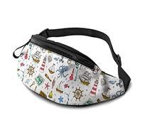Doodle Boat And Sea Icons Set Casual sportivo leggero regolabile per sport Corsa Escursionismo Bicicletta Camminata