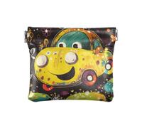 Doodle Cartoon Carino Auto Fiore Colorato Delle Donne di Cuoio Della Moneta Borse Borse Borse Portatile Gioielli per le, Doodle cartone animato carino auto fiore colorato, 1 size, Stampa artistica
