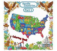 Doodle Countries Part 1. Coloring Book. 30 unique Coloring Pages - 30 Countries from every continent
