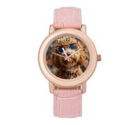 Doodle Dog 4 luglio US Donna Custom Watch Fashion Soft Strap Orologi da polso Regali per Compleanni San Valentino