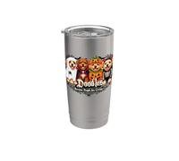 Doodle Dog Halloween Doodles Perché le persone sono inquietanti Bicchiere termico in acciaio inox doppia parete