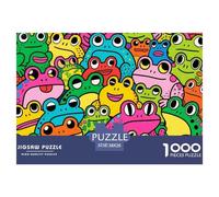 Doodle Frog Puzzle in Legno Impermeabile Puzzles Da 1000 Pezzi Per Adulti Colorati Giochi Educativi