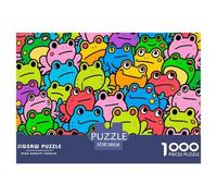 Doodle Frog Puzzle in Legno Impermeabile Puzzles Da 1000 Pezzi Regali Per Adulti Colorati Giochi Di Impegnativi