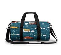 Doodle giocattolo auto e segnali stradali borsa da palestra portatile per donne e uomini borsa da viaggio per sport stampa borsa da palestra divertente borsa da yoga