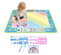 Doodle Math-Tappetino da Disegno 'Acqua Riutilizzabile per Bambini, Coperta di Graffiti Senza Pasticcio 80x60cm | Giocattolo Artistico educativo per Bambini, Grande Pad di Pittura per l'apprendime