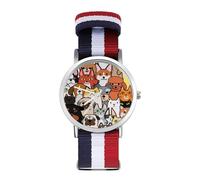 Doodle - Orologio sportivo da uomo e donna, con cinturino in nylon, orologio analogico al quarzo, Stile:, regular, Cinturino