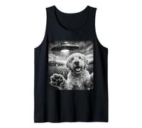 Doodle Selfie UFO Labradoodle Goldendoodle Cane Divertente Selfie Canotta