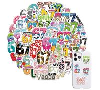 Doodle Sticker | 50 fogli impermeabili autoadesivi per auto, adesivi numerati per business house porta vino bottiglia tazze imballaggio, compleanno