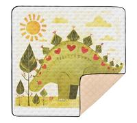 Doodle-Style - Tappetino da gioco per bambini, a forma di dinosauro, in morbida schiuma, per attività in ambienti interni ed esterni, atossico, pieghevole, per la pancia, per bambini, 127 cm x