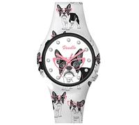 Doodle Watch Orologio da donna Graphics Mood Bulldog con cinturino in silicone 35 mm DO35024, cinghia