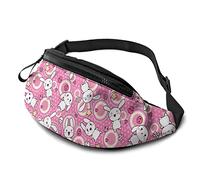 Doodles Kawaii Rabbit Heart per uomo Donna, a tracolla, per viaggi, passeggiate, corsa, escursionismo, ciclismo