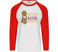 Doodles Ragazze Migliore Amica Goldendoodle Cane Uomo L/S Maglietta Baseball