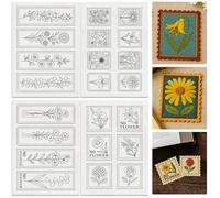 DOODLREAM 22 stabilizzatori per cucito a mano, solubili in acqua, 21 x 29,7 cm, per segnalibri, ricami, 4 fogli di carta adesiva da ricamo e ricamo a punto
